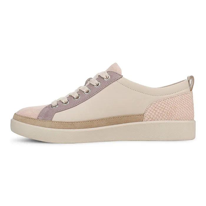 Womens Vionic Winny Lace Up Sneaker in Parchment/Cameo Rose