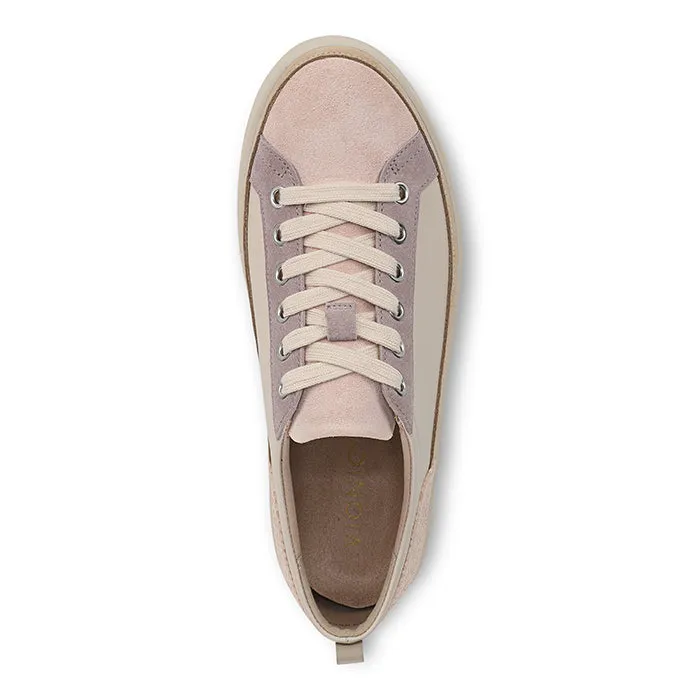 Womens Vionic Winny Lace Up Sneaker in Parchment/Cameo Rose