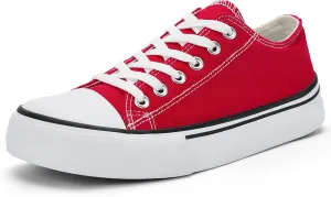 Women's Wide Toe Canvas Tennis Shoes - Casual Fashion Sneakers for Walking & Everyday Wear