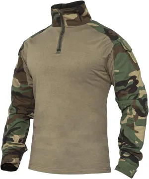 XKTTAC Combat Tactical Shirt for Men with 2-4 Pockets Airsoft-Military-Paintball-Camping Gear Army Security Clothes