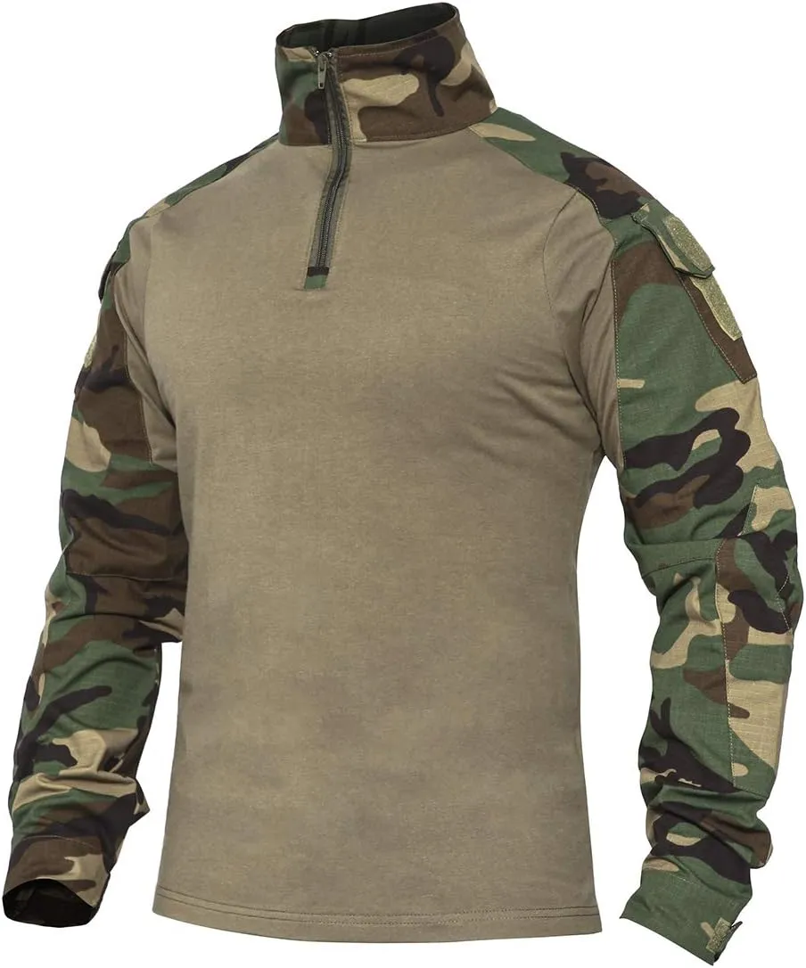 XKTTAC Combat Tactical Shirt for Men with 2-4 Pockets Airsoft-Military-Paintball-Camping Gear Army Security Clothes