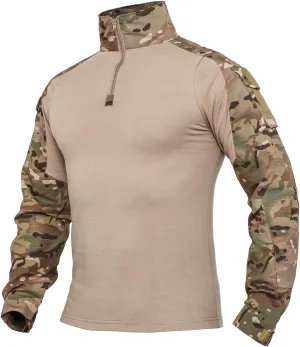 XKTTAC Combat Tactical Shirt for Men with 2-4 Pockets Airsoft-Military-Paintball-Camping Gear Army Security Clothes