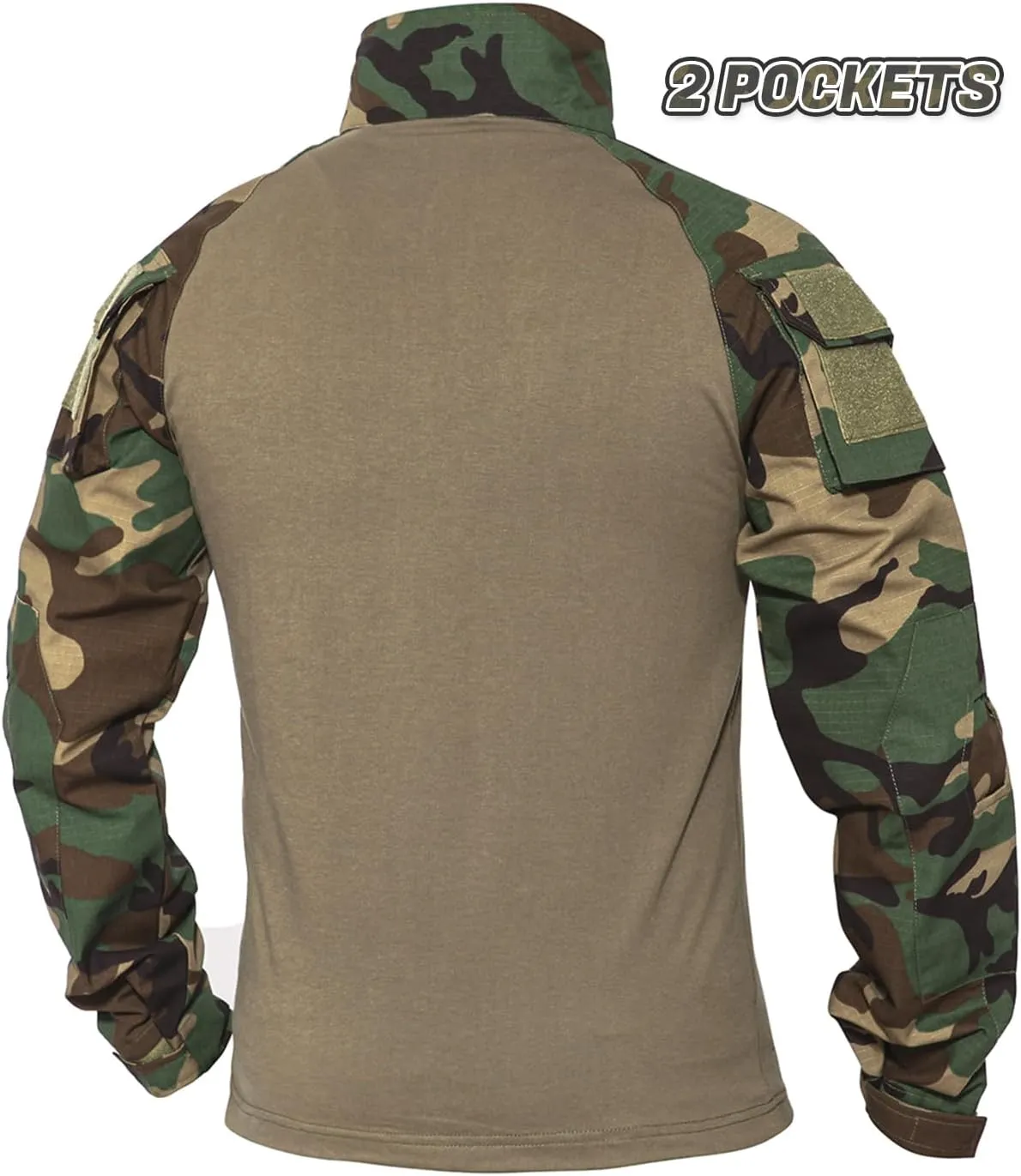 XKTTAC Combat Tactical Shirt for Men with 2-4 Pockets Airsoft-Military-Paintball-Camping Gear Army Security Clothes