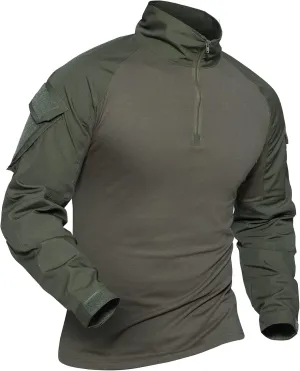 XKTTAC Combat Tactical Shirt for Men with 2-4 Pockets Airsoft-Military-Paintball-Camping Gear Army Security Clothes