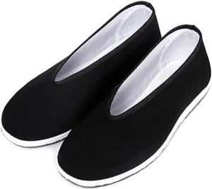 YunPeng Chinese Traditional Old Beijing Shoes Unisex Martial Art Kung Fu Tai Chi Rubber Sole Shoes Black