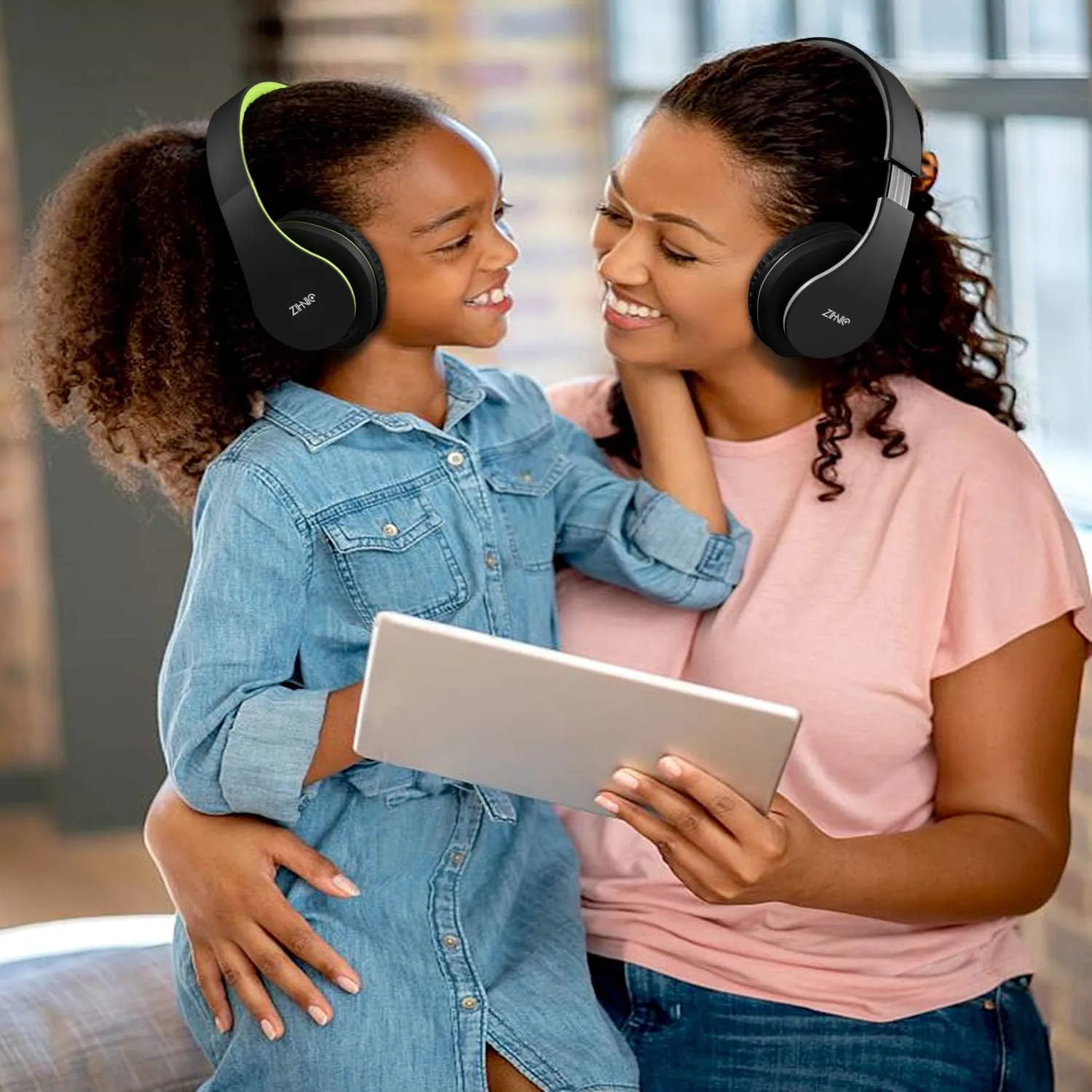 ZIHNIC Bluetooth Headphones Over-Ear, Foldable Wireless and Wired Stereo Headset Micro SD/TF, FM for Cell Phone,PC,Soft Earmuffs &Light Weight for Prolonged Wearing(Black/Gray)